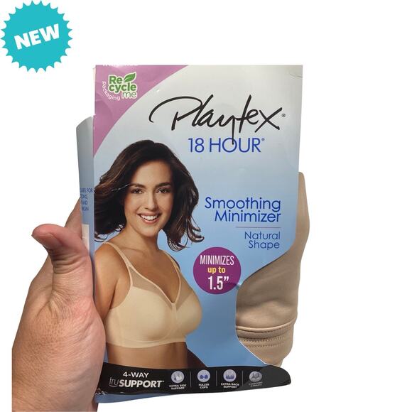 NWT Playtex 18 Hour Women's 40DDD Smoothing Minimizer Bra 4697 Nude - Picture 1 of 5